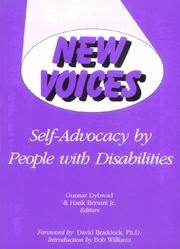 Cover of: New voices: self-advocacy by people with disabilities