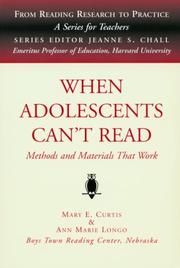 Cover of: When adolescents can't read by Mary E. Curtis