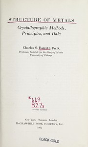 Cover of: Structure of metals by Charles S. Barrett