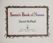 Cover of: Santa's book of names by David M. McPhail