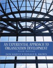 Cover of: An Experiential Approach to Organization Development (6th Edition)
