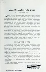 Cover of: Weed control in field crops | Ellery L. Knake