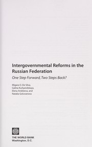 Cover of: Intergovernmental reforms in the Russian federation | 