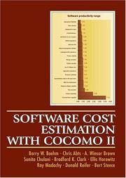 Cover of: Software Cost Estimation with Cocomo II (with CD-ROM) by Barry W.Boehm, Ellis Horowitz, Ray Madachy, Donald J. Reifer, Bradford K. Clark, Bert Steece, A. Winsor Brown, Sunita Chulani, Chris Abts