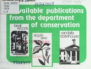 Available publications from the Department of Conservation