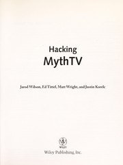 Cover of: Hacking MythTV by Jarod Wilson ... [et al.].