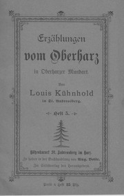 Cover of: Erzählungen vom Oberharz in Oberharzer Mundart Heft 5 by 