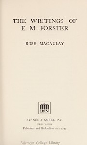 Cover of: The writings of E. M. Forster.
