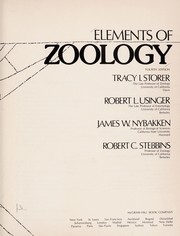 Cover of: Elements of zoology by Tracy I. Storer ... [et al.].