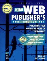 Cover of: HTML Web publisher's construction kit