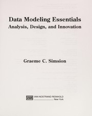 Cover of: Data modeling essentials: analysis, design, and innovation