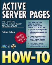 Cover of: Active Server pages how-to: the definitive Active Server pages problem-solver