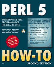 Cover of: Perl 5 how-to: the definitive Perl 5 problem-solver
