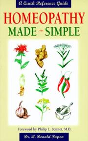 Cover of: Homeopathy made simple by Zolar., R. Donald, M.D. Papon, Philip L. Bonnet, Zolar.