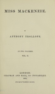Cover of: Miss Mackenzie. by Anthony Trollope