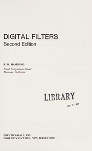 Cover of: Digital filters | R. W. Hamming
