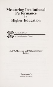 Cover of: Measuring institutional performance in higher education | 