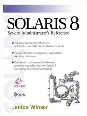 Cover of: Solaris 8 system administrators's reference by Janice Winsor