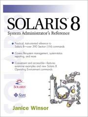 Cover of: Solaris 8 system administrators's reference