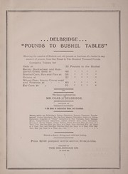 Cover of: Delbridge pounds to bushel tables | Charles Lomax Delbridge