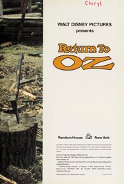 Cover of: Walt Disney Pictures presents Return to Oz. | 