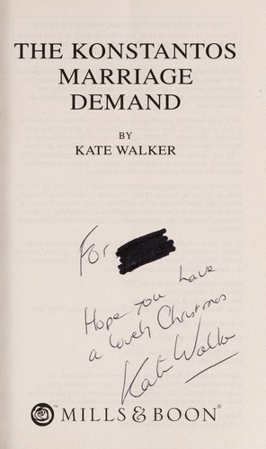 The Konstantos marriage demand by Kate Walker
