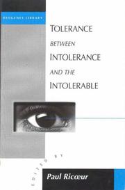 Cover of: Tolerance Between Intolerance and the Intolerable (Diogenes Library)