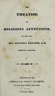 Cover of: Treatise concerning the religious affections