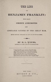 Cover of: The life of Benjamin Franklin | Weems, M. L.