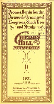 Cover of: Peonies, hardy garden perennials, ornamental evergreens, shade trees and shrubs | Cherry Hill Nurseries (West Newbury, Mass.)