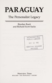 Cover of: Paraguay: the personalist legacy