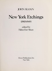Cover of: New York etchings (1905-1949)