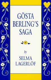 Cover of Gösta Berling's saga