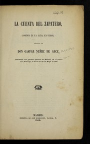 Cover of: La cuenta del zapatero: comedia en un acto, en verso