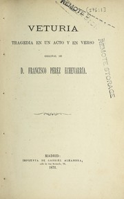 Cover of: Veturia: tragedia en un acto y en verso