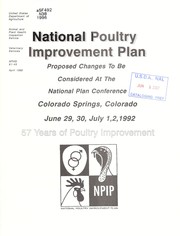 Cover of: National Poultry Improvement Plan | United States. Animal and Plant Health Inspection Service