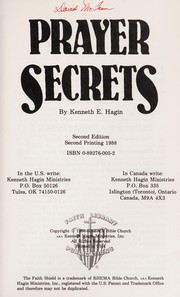 Cover of: Prayer Secrets