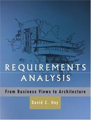 Cover of: Requirements Analysis by David C. Hay