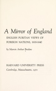 Cover of: A mirror of England by Marvin A. Breslow