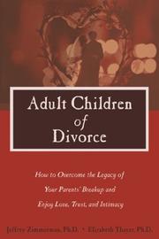 Cover of: Adult children of divorce | Jeffrey Zimmerman