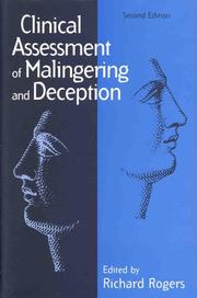 Cover of: Clinical assessment of malingering and deception by edited by Richard Rogers.