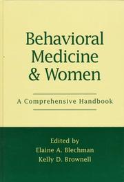 Cover of: Behavioral medicine and women: a comprehensive handbook