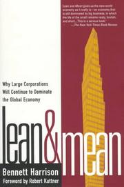 Cover of: Lean and mean by Bennett Harrison