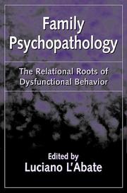 Cover of: Family Psychopathology | Luciano L