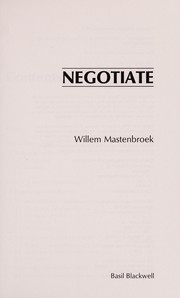 Cover of: Negotiate | W. F. G. Mastenbroek