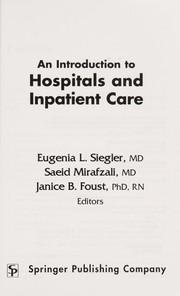 Cover of: An introduction to hospitals and inpatient care | 