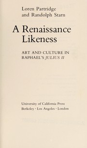 Cover of: A Renaissance likeness by Loren W. Partridge