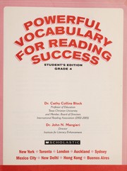 Cover of: Powerful vocabulary for reading success | Cathy Collins Block