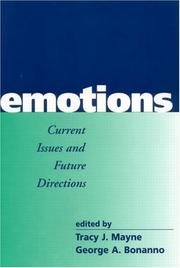 Cover of: Emotions: Current Issues and Future Directions
