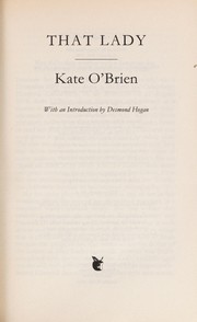 Cover of: That lady by Kate O'Brien